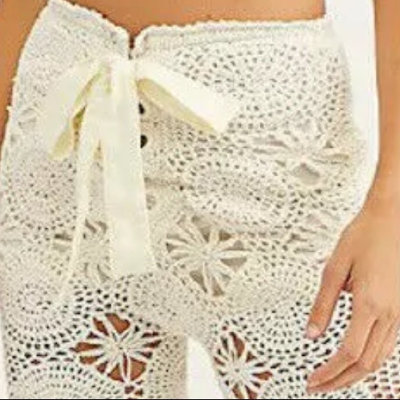Free People Dragonfly Crochet Flare Pants - Picture 2 of 8